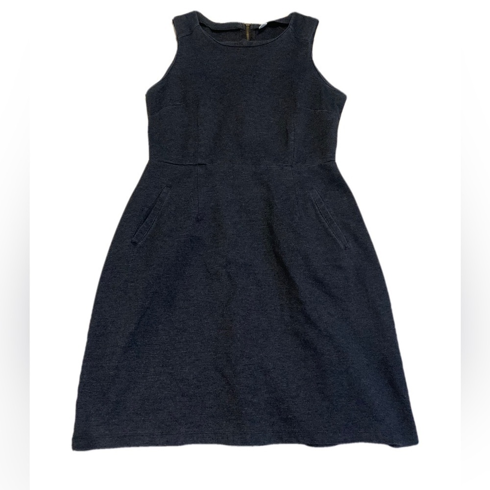 💜 Old Navy Dark Gray Sleeveless Knit Dress with Pockets, Size M